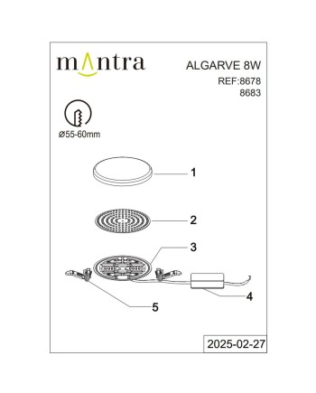 ALGARVE * DOWNLIGHT LED REDONDO - 8W - 4000K